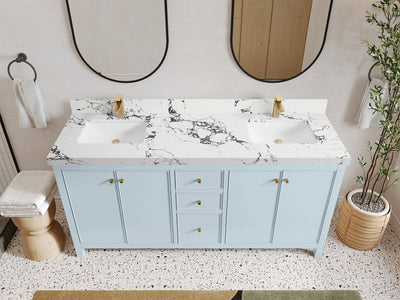Chicago 72 in. W x 22 in. D Double Sink Bathroom Vanity - Willow Bath and Vanity
