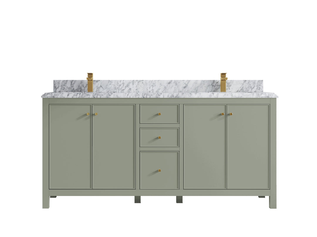 Chicago 72 in. W x 22 in. D Double Sink Bathroom Vanity - Willow Bath and Vanity