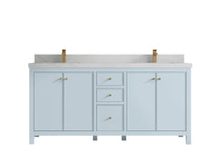 Chicago 72 in. W x 22 in. D Double Sink Bathroom Vanity - photo 1