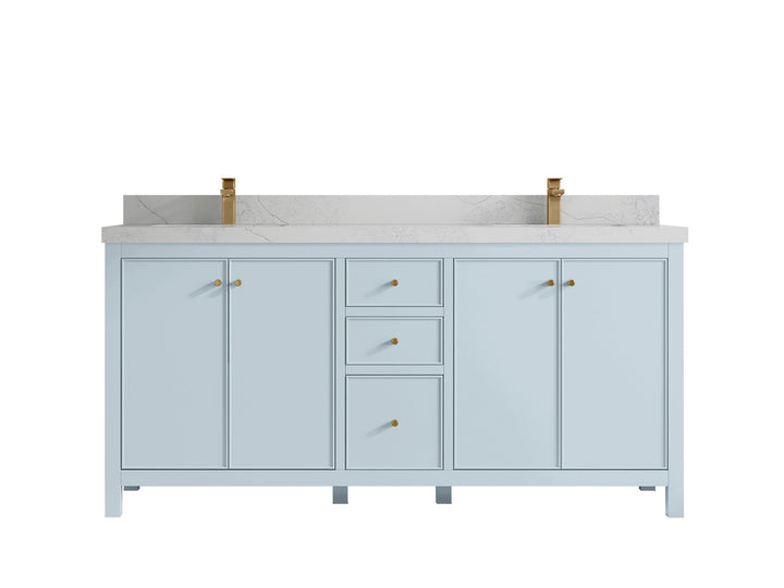 Chicago 72 in. W x 22 in. D Double Sink Bathroom Vanity - photo 1