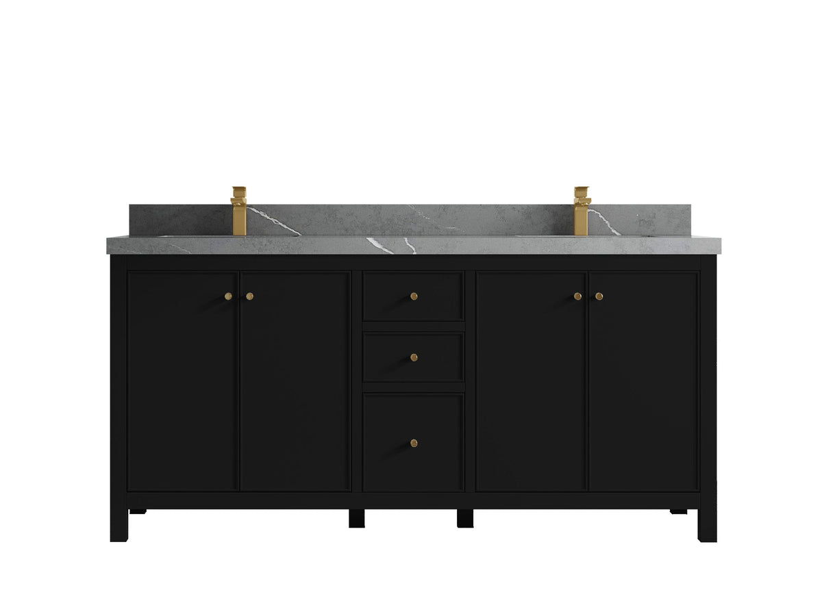 Chicago 72 in. W x 22 in. D Double Sink Bathroom Vanity - Willow Bath and Vanity