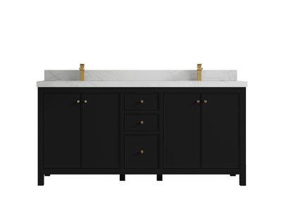 Chicago 72 in. W x 22 in. D Double Sink Bathroom Vanity - Willow Bath and Vanity