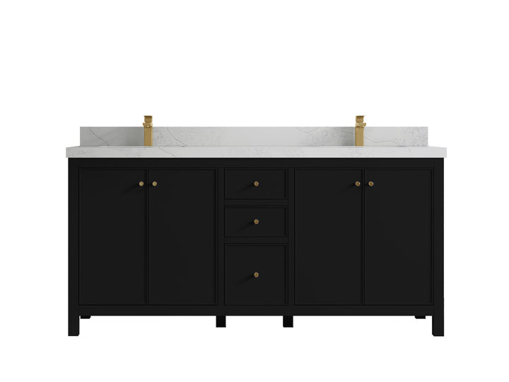 Chicago 72 in. W x 22 in. D Double Sink Bathroom Vanity - photo 1
