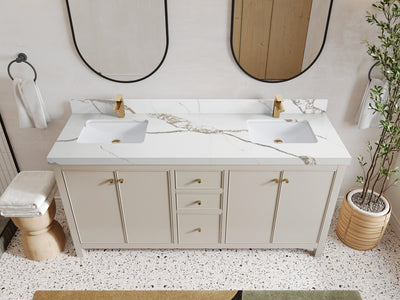 Chicago 72 in. W x 22 in. D Double Sink Bathroom Vanity - Willow Bath and Vanity