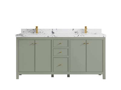 Chicago 72 in. W x 22 in. D Double Sink Bathroom Vanity - Willow Bath and Vanity