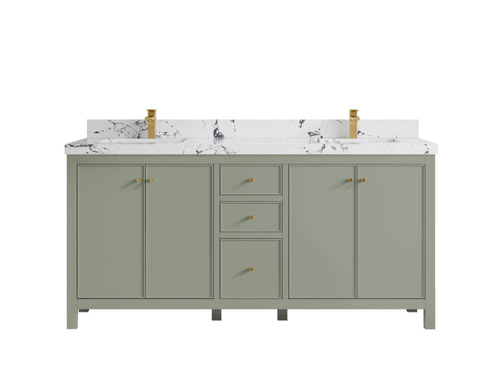 Chicago 72 in. W x 22 in. D Double Sink Bathroom Vanity - photo 41