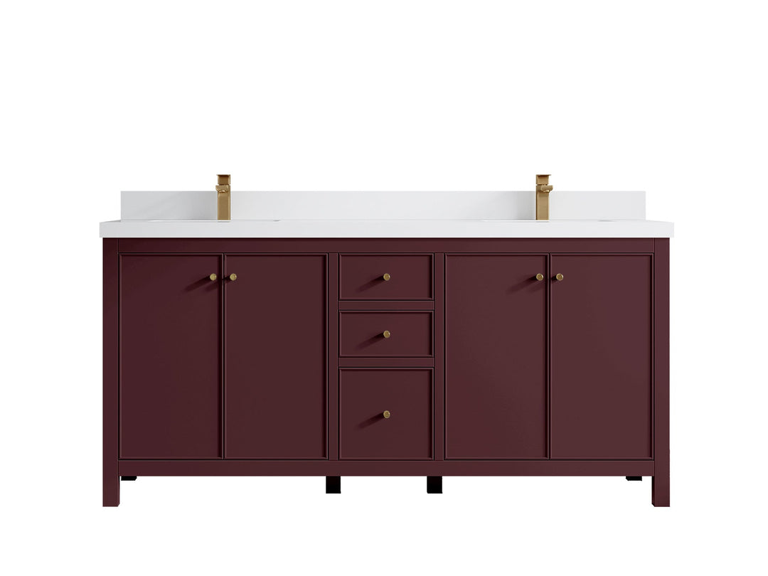 Chicago 72 in. W x 22 in. D Double Sink Bathroom Vanity - Willow Bath and Vanity