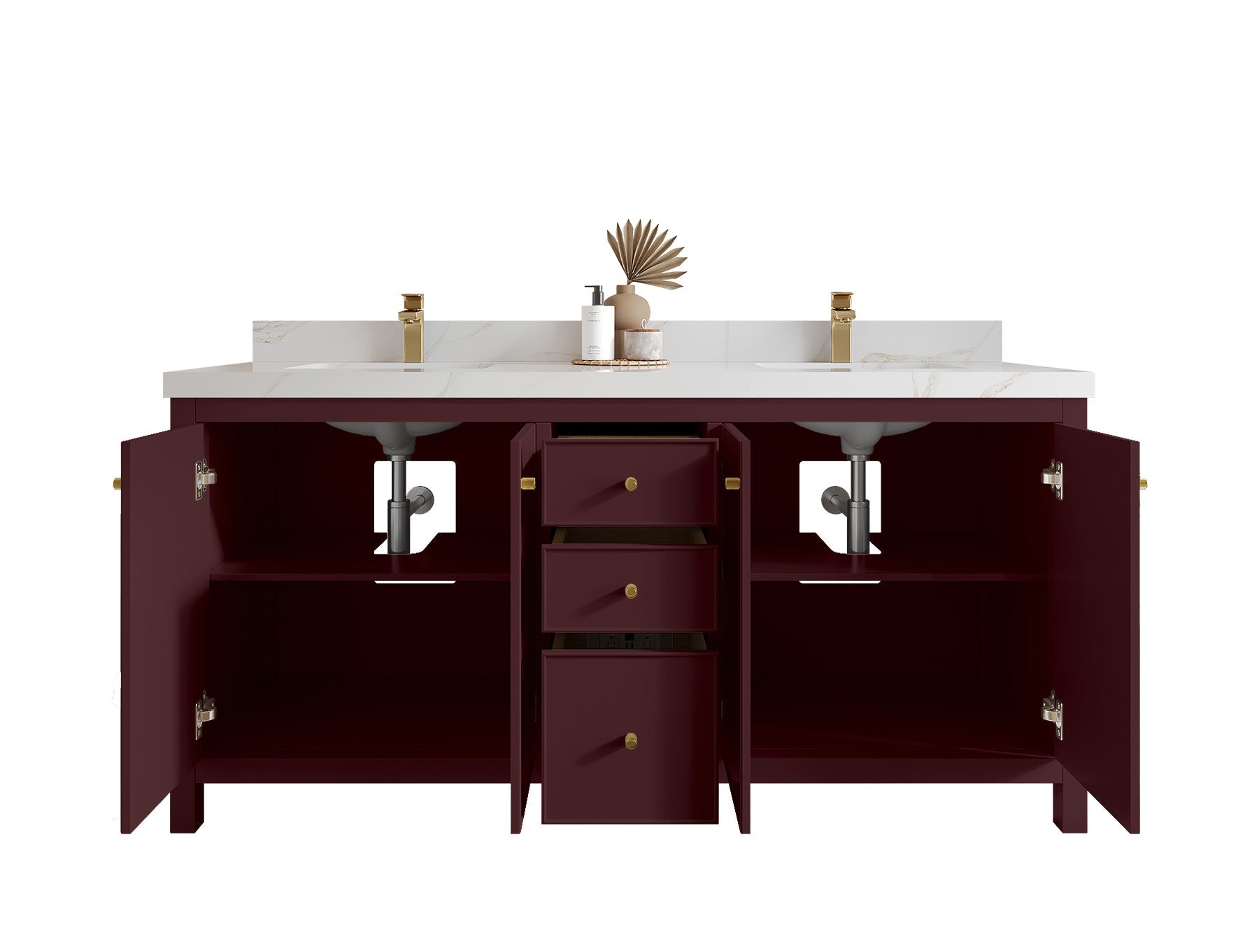 Chicago 72 in. W x 22 in. D Double Sink Bathroom Vanity - Willow Bath and Vanity