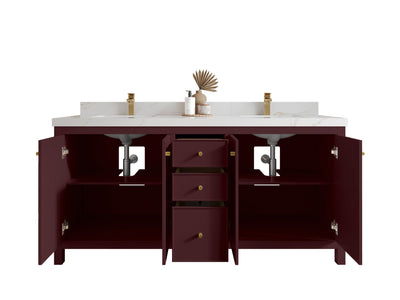 Chicago 72 in. W x 22 in. D Double Sink Bathroom Vanity - Willow Bath and Vanity