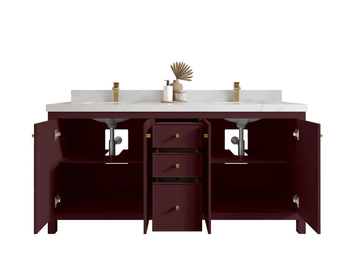 Chicago 72 in. W x 22 in. D Double Sink Bathroom Vanity - photo 5