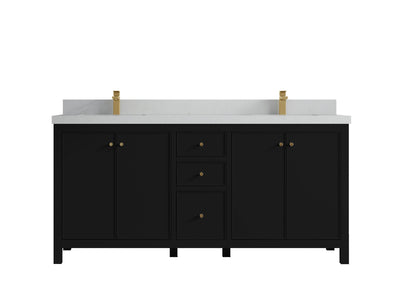 Chicago 72 in. W x 22 in. D Double Sink Bathroom Vanity - Willow Bath and Vanity