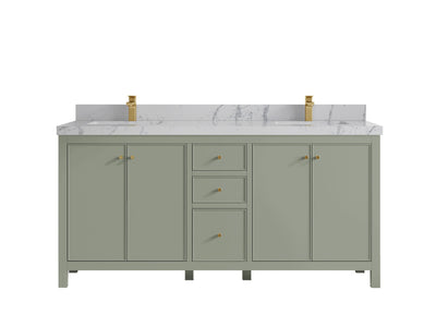 Chicago 72 in. W x 22 in. D Double Sink Bathroom Vanity - Willow Bath and Vanity