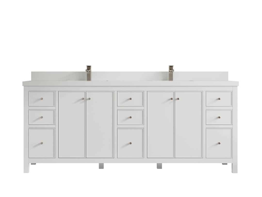 Chicago 84 in. W x 22 in. D Double Sink Bathroom Vanity - Willow Bath and Vanity