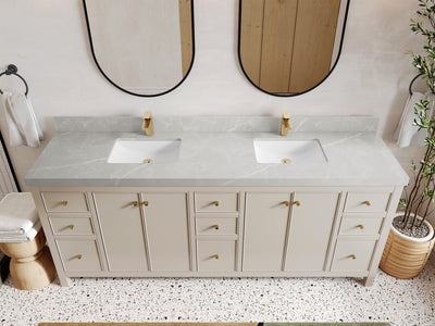Chicago 84 in. W x 22 in. D Double Sink Bathroom Vanity - Willow Bath and Vanity