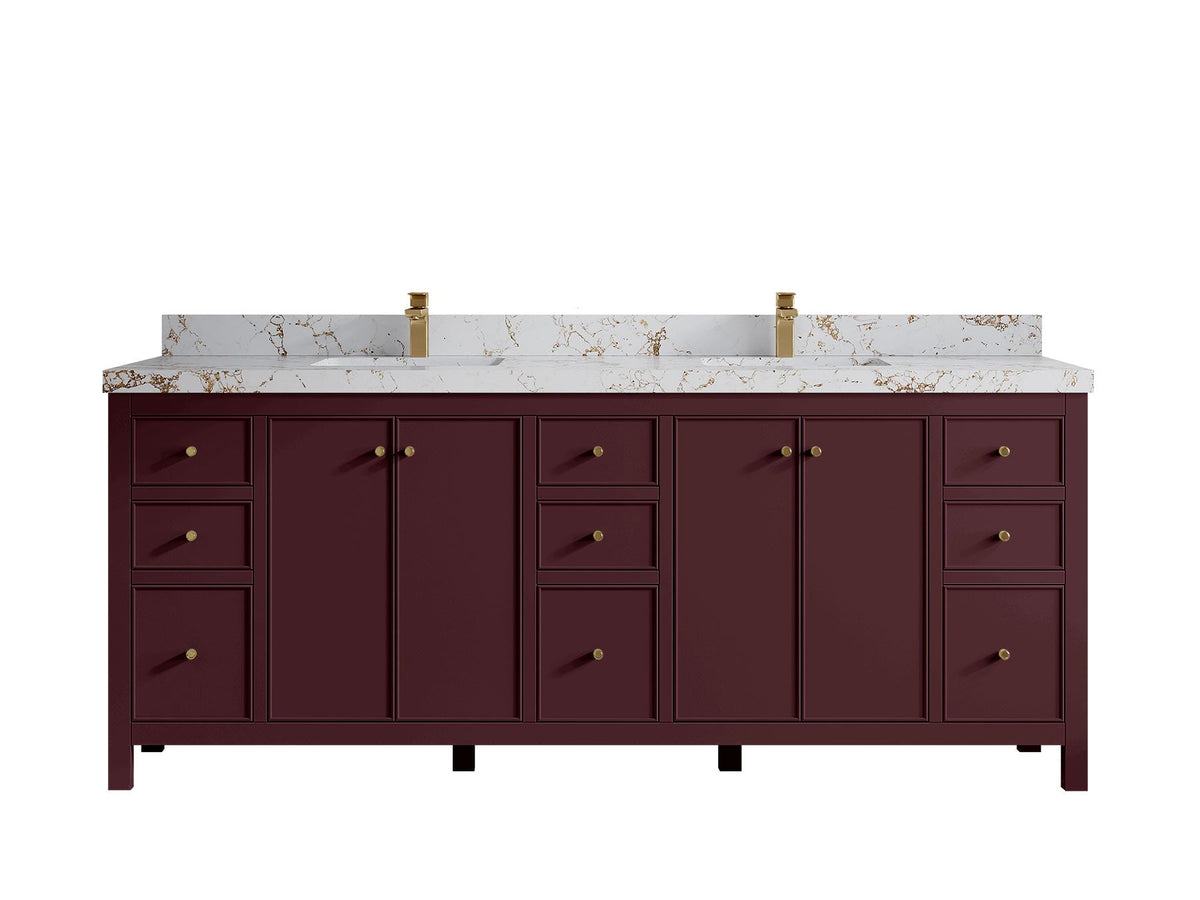Chicago 84 in. W x 22 in. D Double Sink Bathroom Vanity - Willow Bath and Vanity