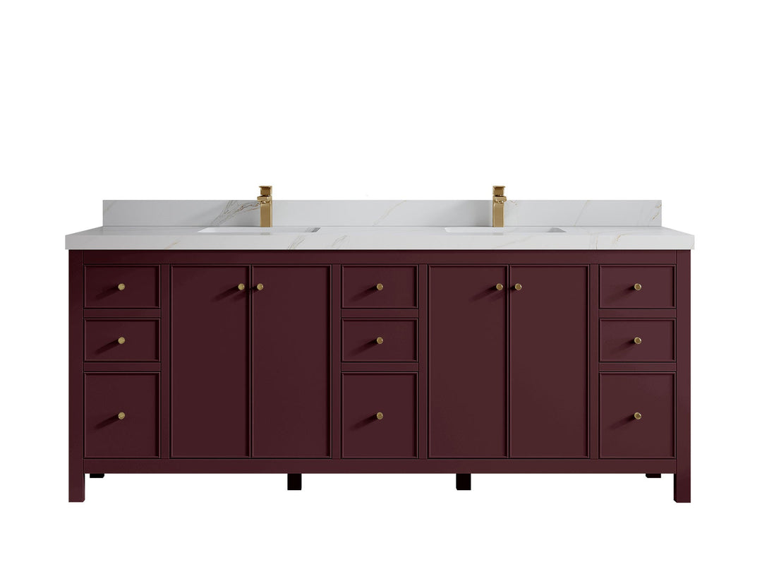 Chicago 84 in. W x 22 in. D Double Sink Bathroom Vanity - Willow Bath and Vanity