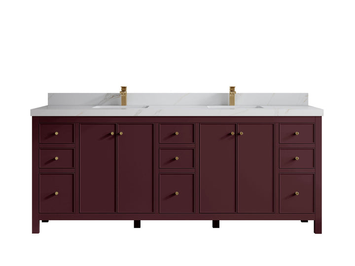 Chicago 84 in. W x 22 in. D Double Sink Bathroom Vanity - photo 47