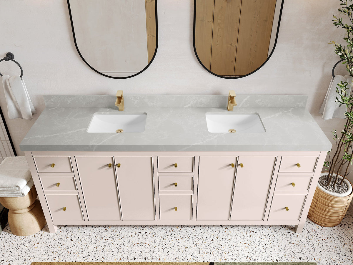 Chicago 84 in. W x 22 in. D Double Sink Bathroom Vanity - Willow Bath and Vanity