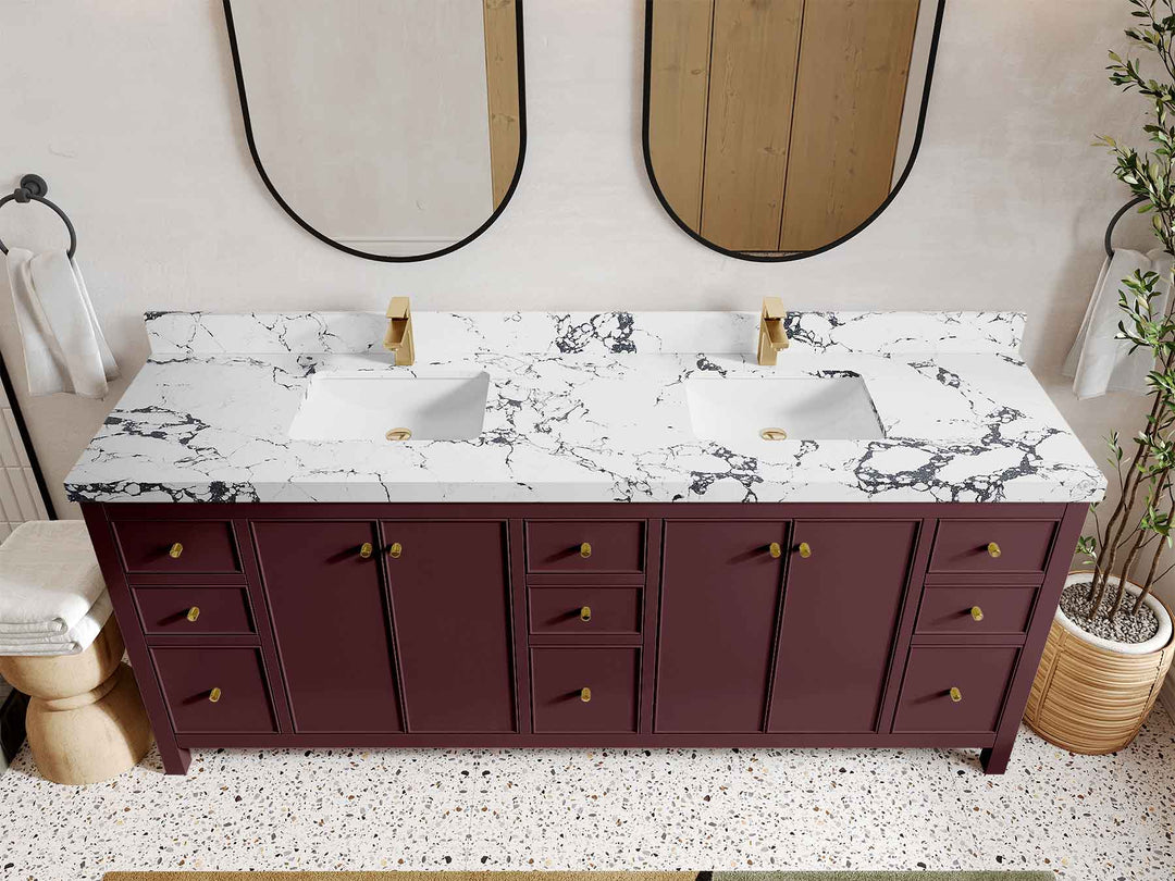 Chicago 84 in. W x 22 in. D Double Sink Bathroom Vanity - Willow Bath and Vanity