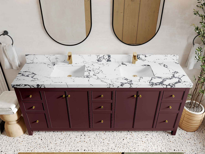 Chicago 84 in. W x 22 in. D Double Sink Bathroom Vanity - photo 30