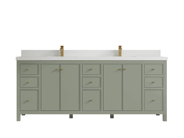 Chicago 84 in. W x 22 in. D Double Sink Bathroom Vanity - photo 45