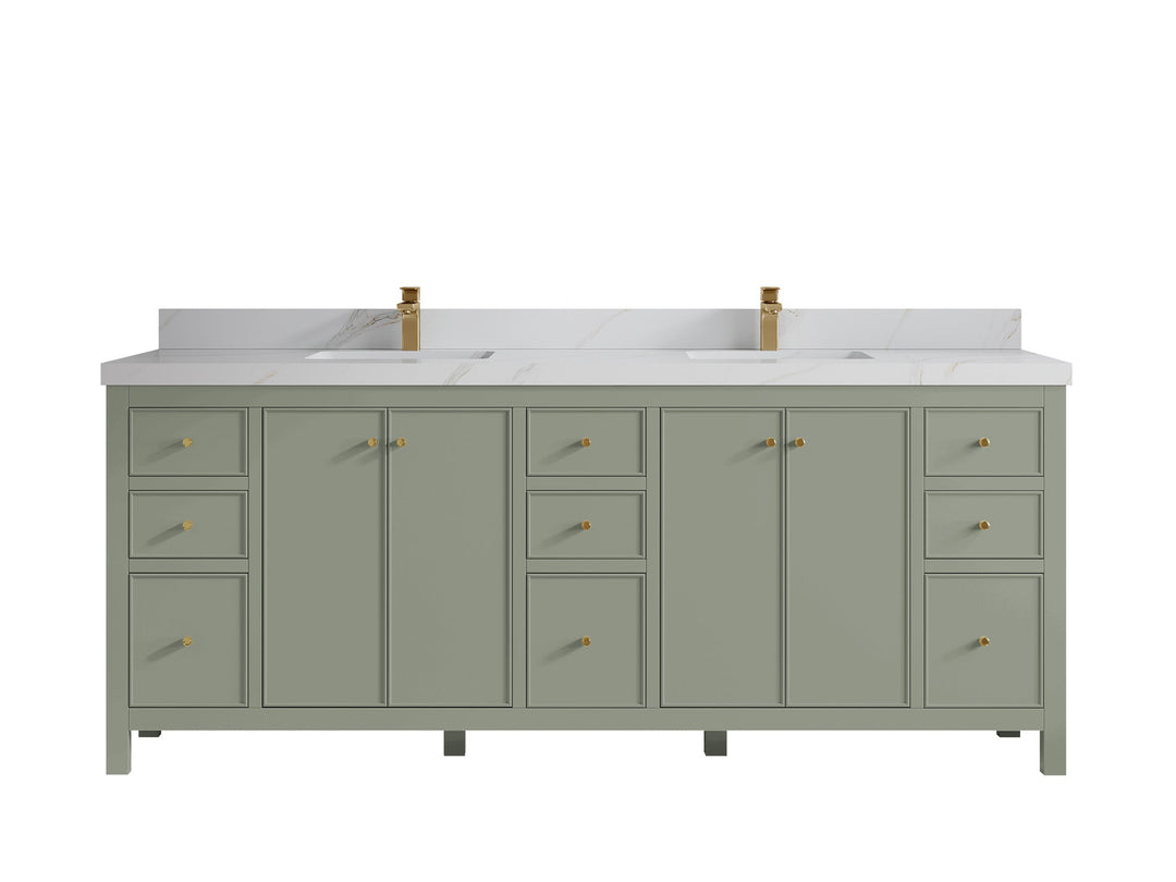 Chicago 84 in. W x 22 in. D Double Sink Bathroom Vanity - Willow Bath and Vanity