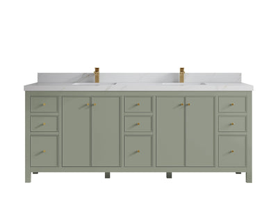 Chicago 84 in. W x 22 in. D Double Sink Bathroom Vanity - Willow Bath and Vanity