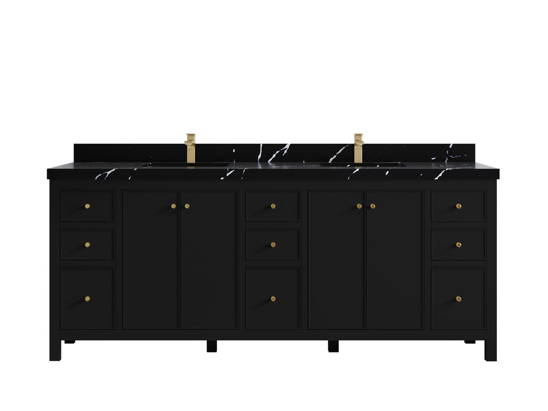 Chicago 84 in. W x 22 in. D Double Sink Bathroom Vanity - Willow Bath and Vanity