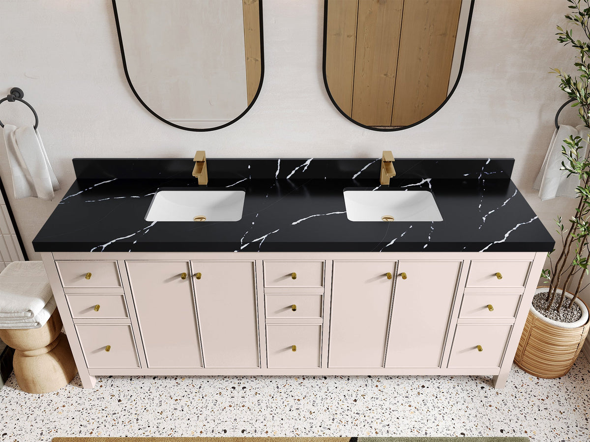 Chicago 84 in. W x 22 in. D Double Sink Bathroom Vanity - Willow Bath and Vanity