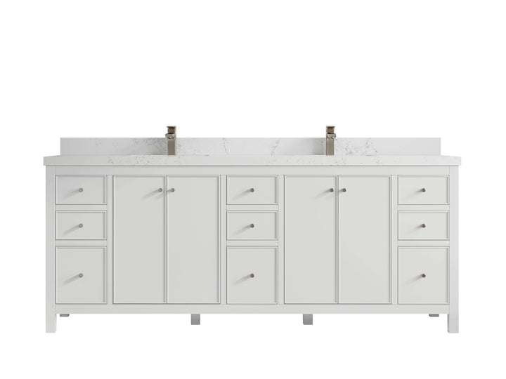 Chicago 84 in. W x 22 in. D Double Sink Bathroom Vanity - photo 29