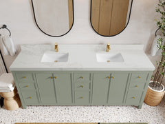 Chicago 84 in. W x 22 in. D Double Sink Bathroom Vanity - photo 18