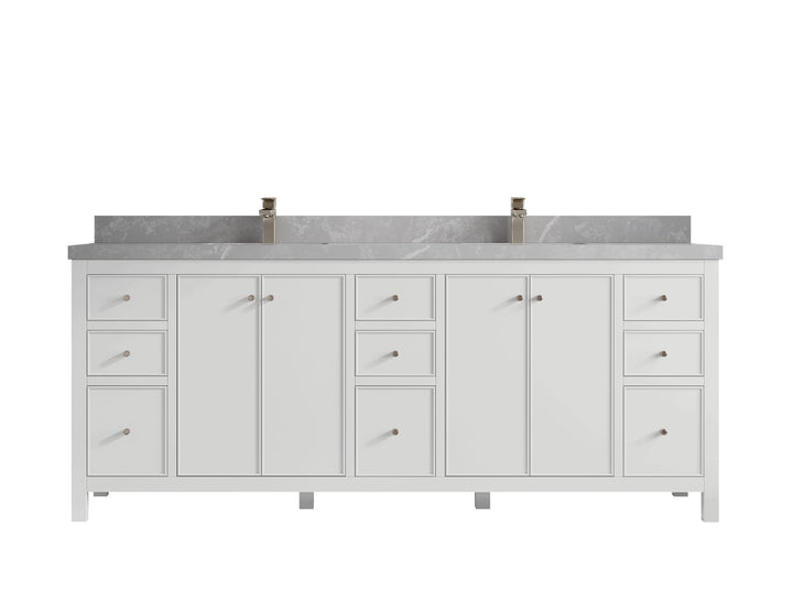Chicago 84 in. W x 22 in. D Double Sink Bathroom Vanity - photo 31