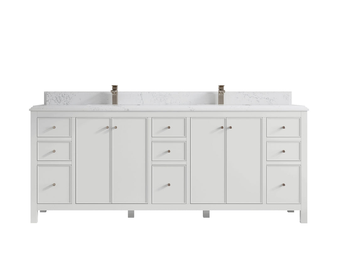 Chicago 84 in. W x 22 in. D Double Sink Bathroom Vanity - Willow Bath and Vanity