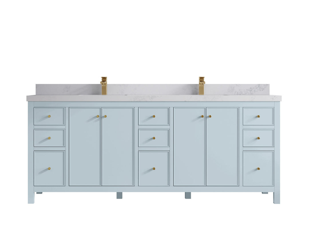 Chicago 84 in. W x 22 in. D Double Sink Bathroom Vanity - Willow Bath and Vanity