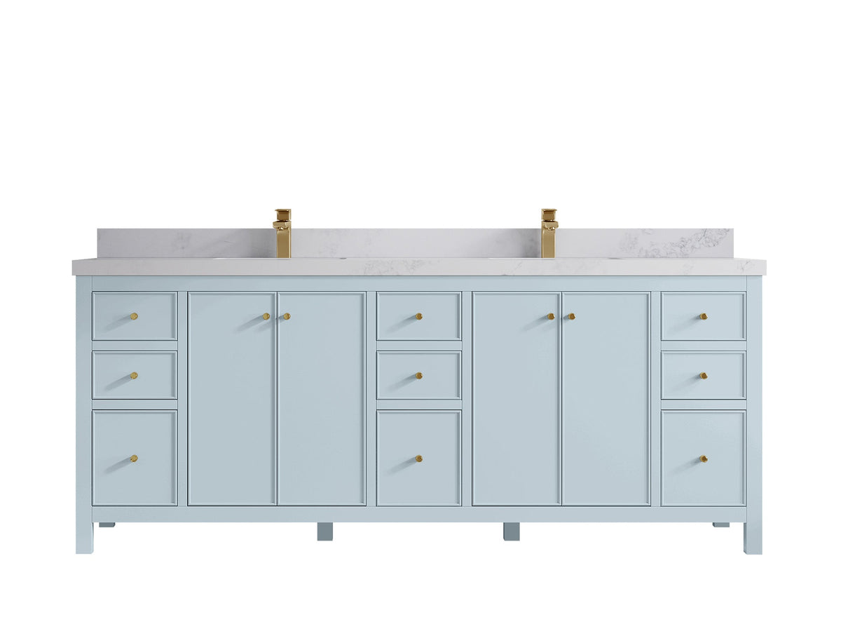Chicago 84 in. W x 22 in. D Double Sink Bathroom Vanity - Willow Bath and Vanity