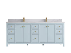 Chicago 84 in. W x 22 in. D Double Sink Bathroom Vanity - photo 19