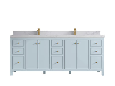 Chicago 84 in. W x 22 in. D Double Sink Bathroom Vanity - Willow Bath and Vanity