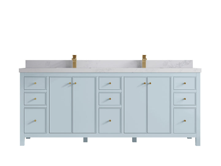 Chicago 84 in. W x 22 in. D Double Sink Bathroom Vanity - photo 19