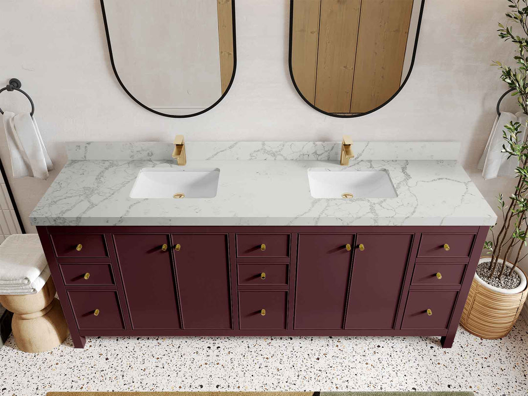 Chicago 84 in. W x 22 in. D Double Sink Bathroom Vanity - Willow Bath and Vanity