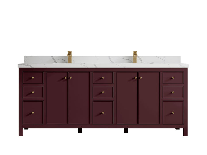 Chicago 84 in. W x 22 in. D Double Sink Bathroom Vanity - photo 41