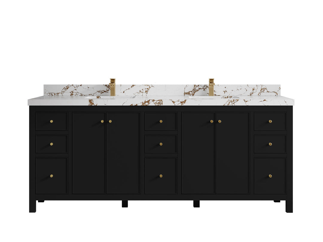 Chicago 84 in. W x 22 in. D Double Sink Bathroom Vanity - Willow Bath and Vanity