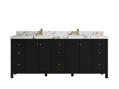 Chicago 84 in. W x 22 in. D Double Sink Bathroom Vanity - photo 35
