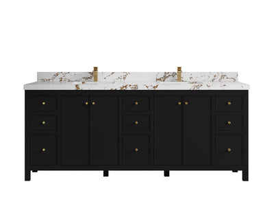 Chicago 84 in. W x 22 in. D Double Sink Bathroom Vanity - Willow Bath and Vanity