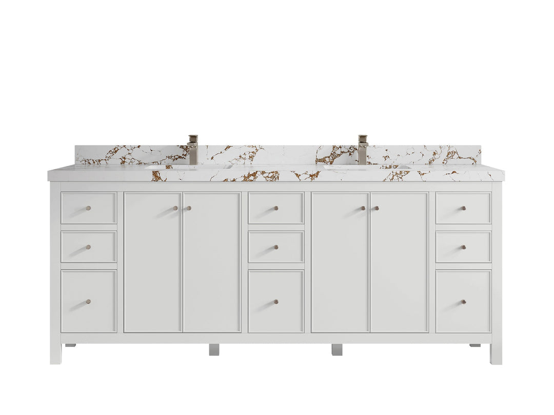 Chicago 84 in. W x 22 in. D Double Sink Bathroom Vanity - Willow Bath and Vanity