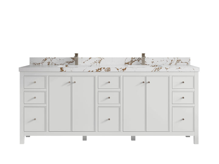 Chicago 84 in. W x 22 in. D Double Sink Bathroom Vanity - photo 35