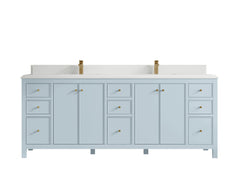 Chicago 84 in. W x 22 in. D Double Sink Bathroom Vanity - photo 29