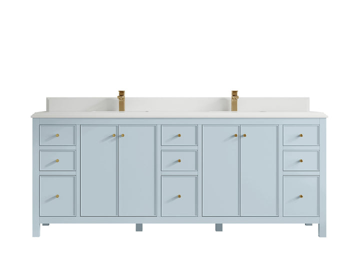 Chicago 84 in. W x 22 in. D Double Sink Bathroom Vanity - photo 29