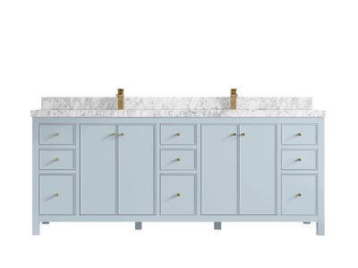 Chicago 84 in. W x 22 in. D Double Sink Bathroom Vanity - Willow Bath and Vanity