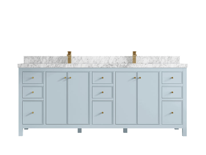 Chicago 84 in. W x 22 in. D Double Sink Bathroom Vanity - photo 11