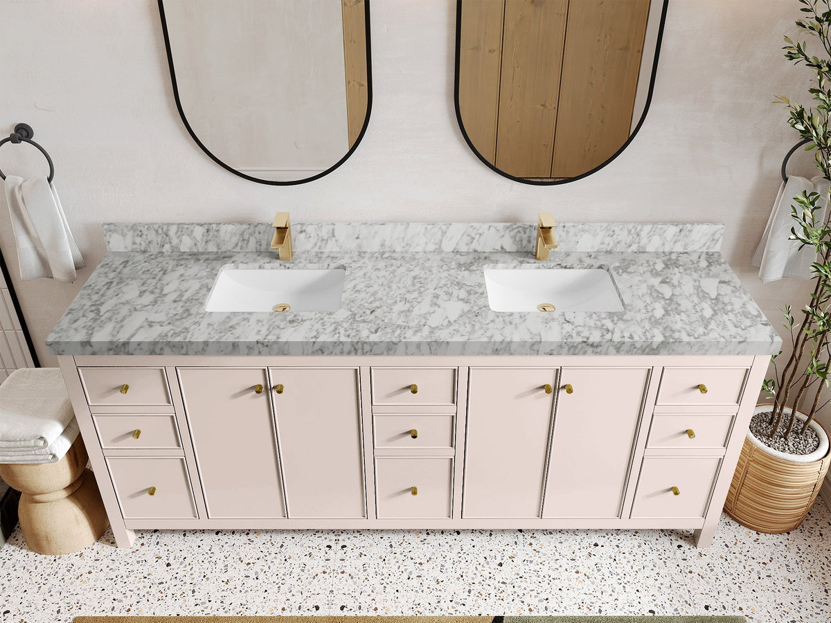 Chicago 84 in. W x 22 in. D Double Sink Bathroom Vanity - Willow Bath and Vanity